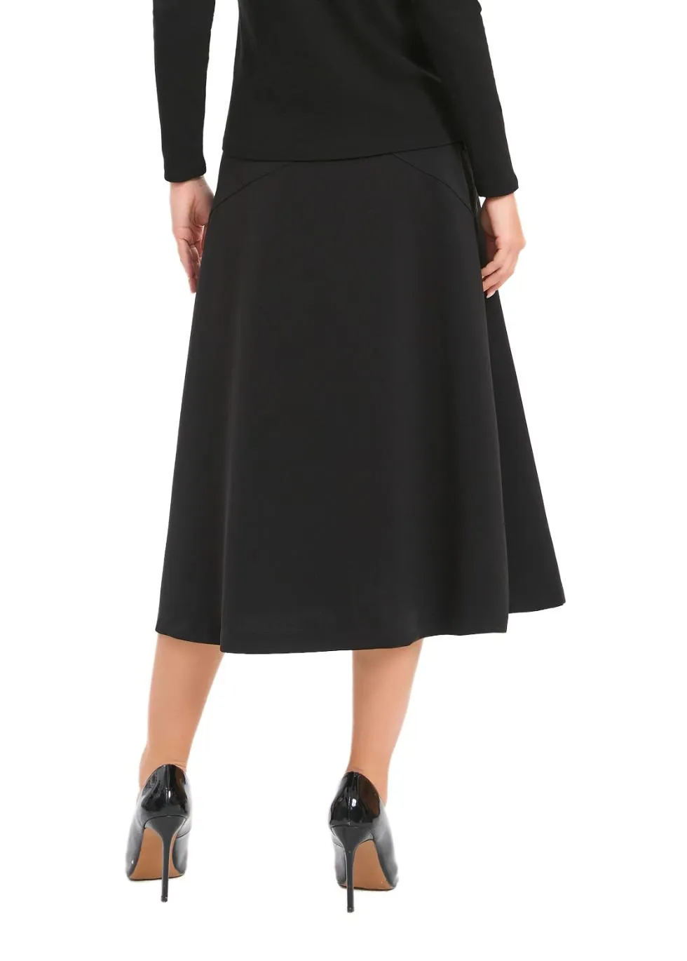 A-Line fully lined Midi Skirt with Pockets