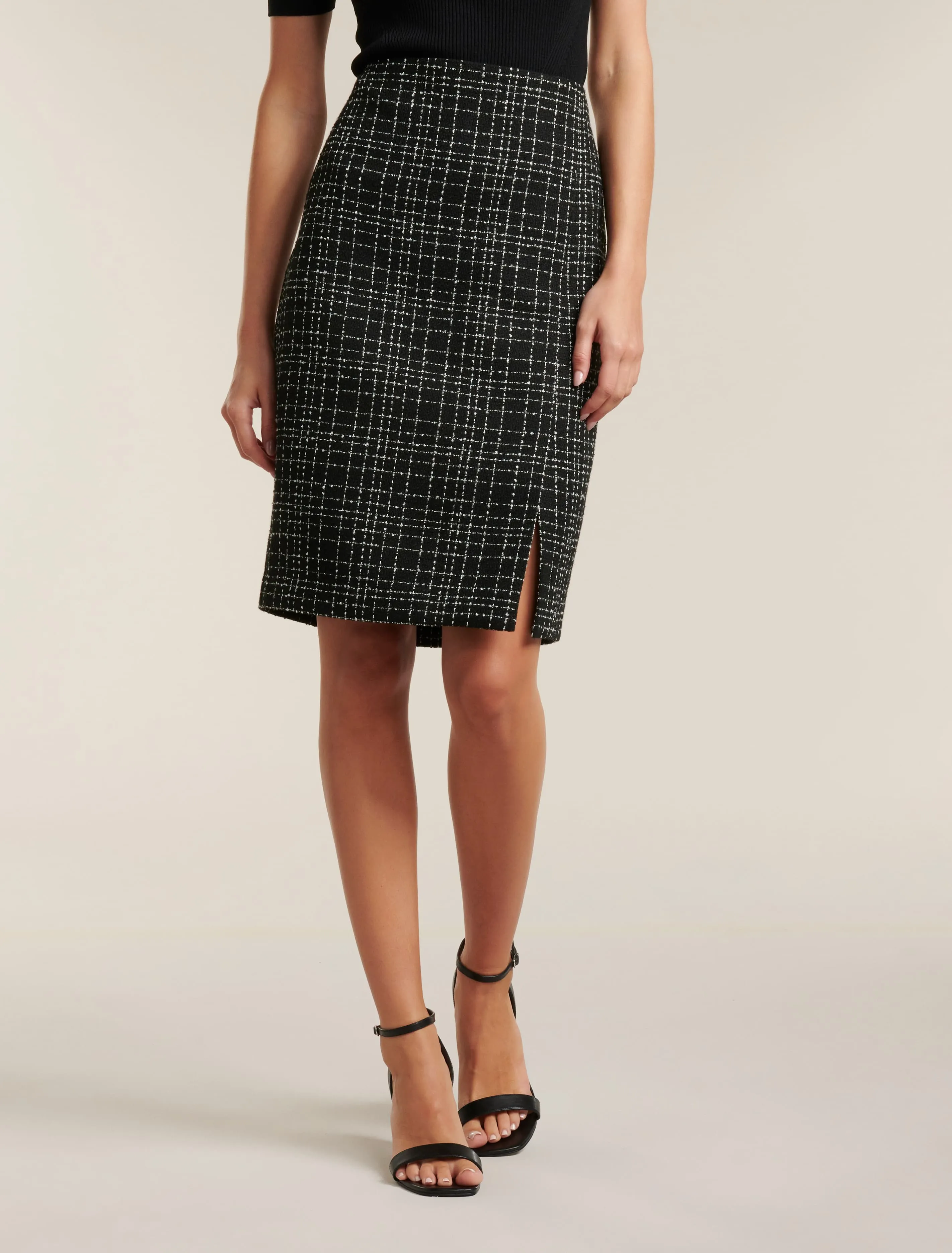 Amber Boucle Pencil Skirt