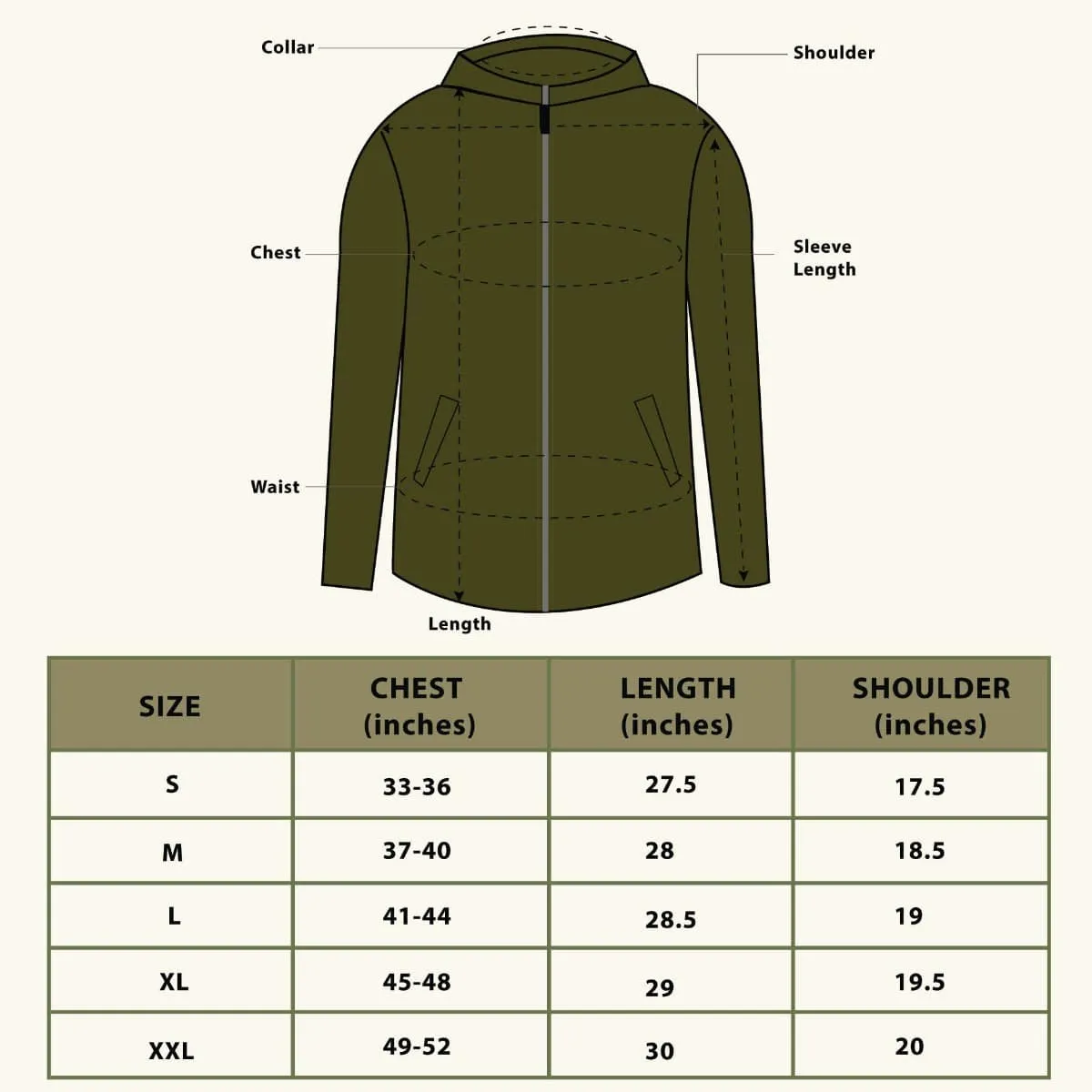 Anti-Pilling Fleece Winter Jacket and Windcheater - Green