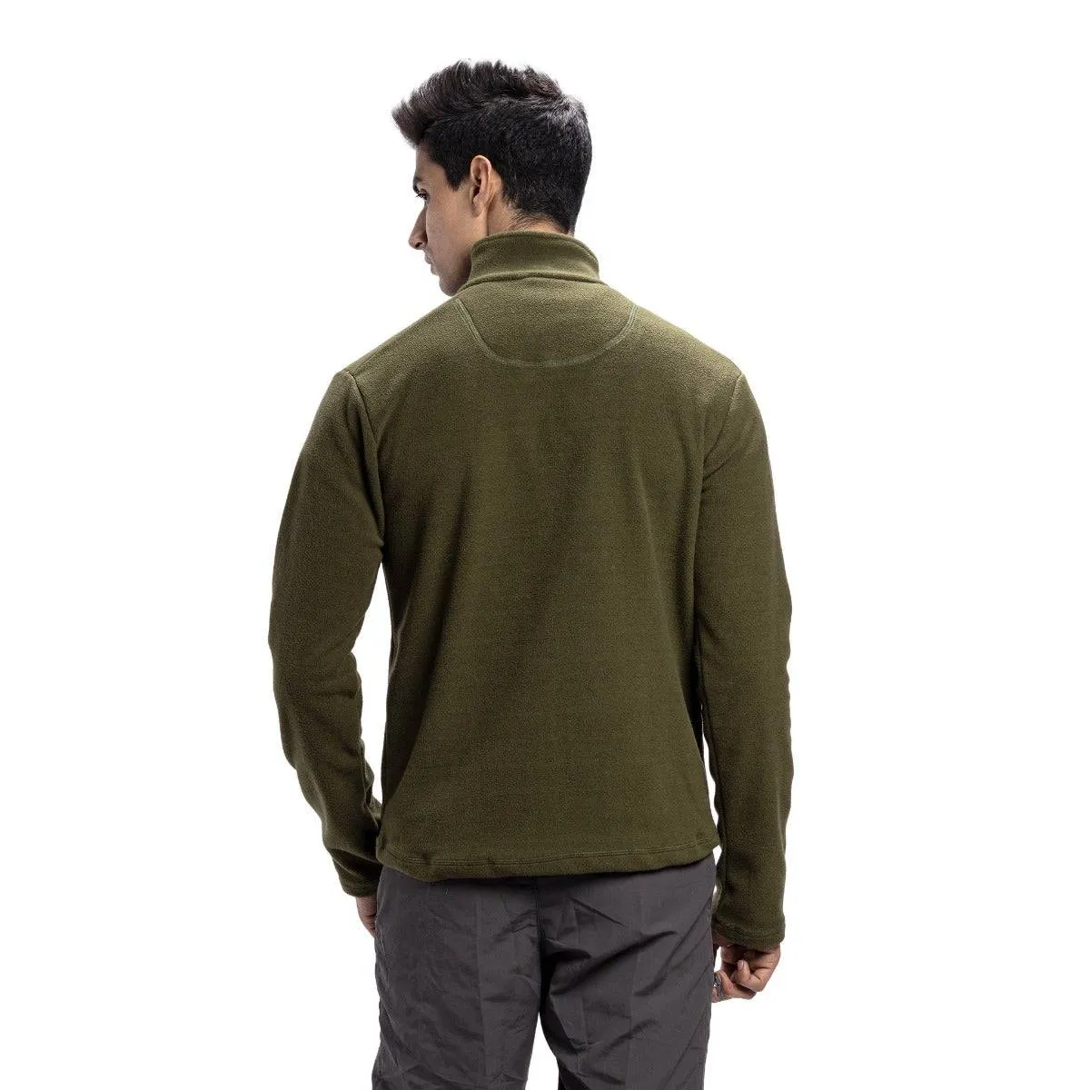 Anti-Pilling Fleece Winter Jacket and Windcheater - Green