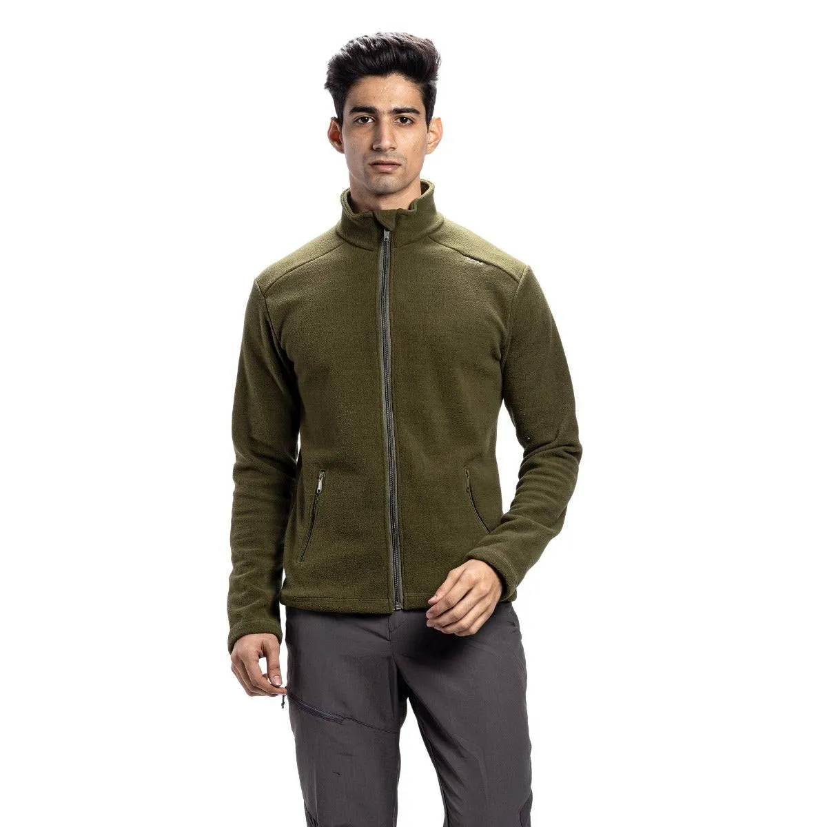 Anti-Pilling Fleece Winter Jacket and Windcheater - Green