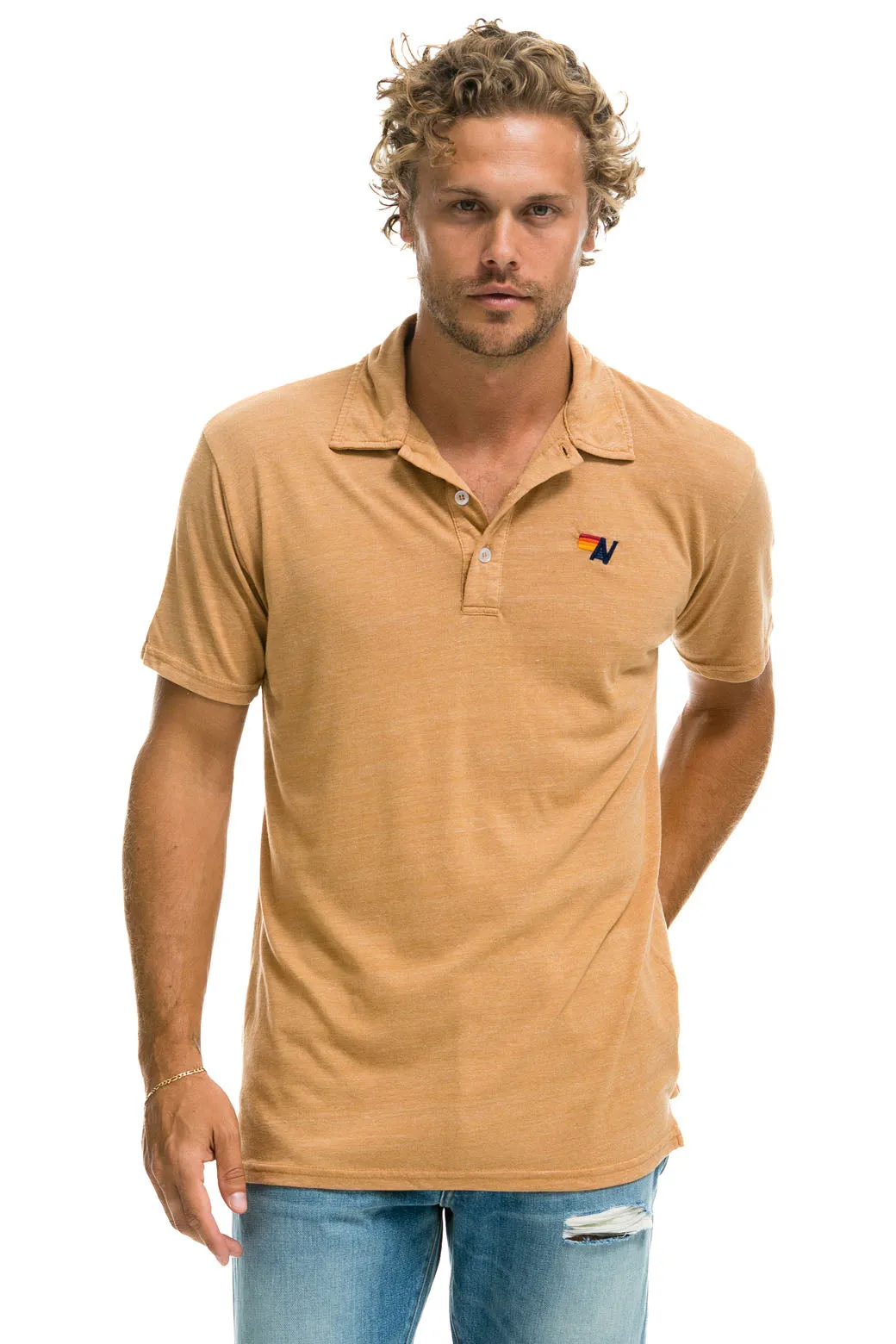 AVIATOR NATION POLO - KHAKI