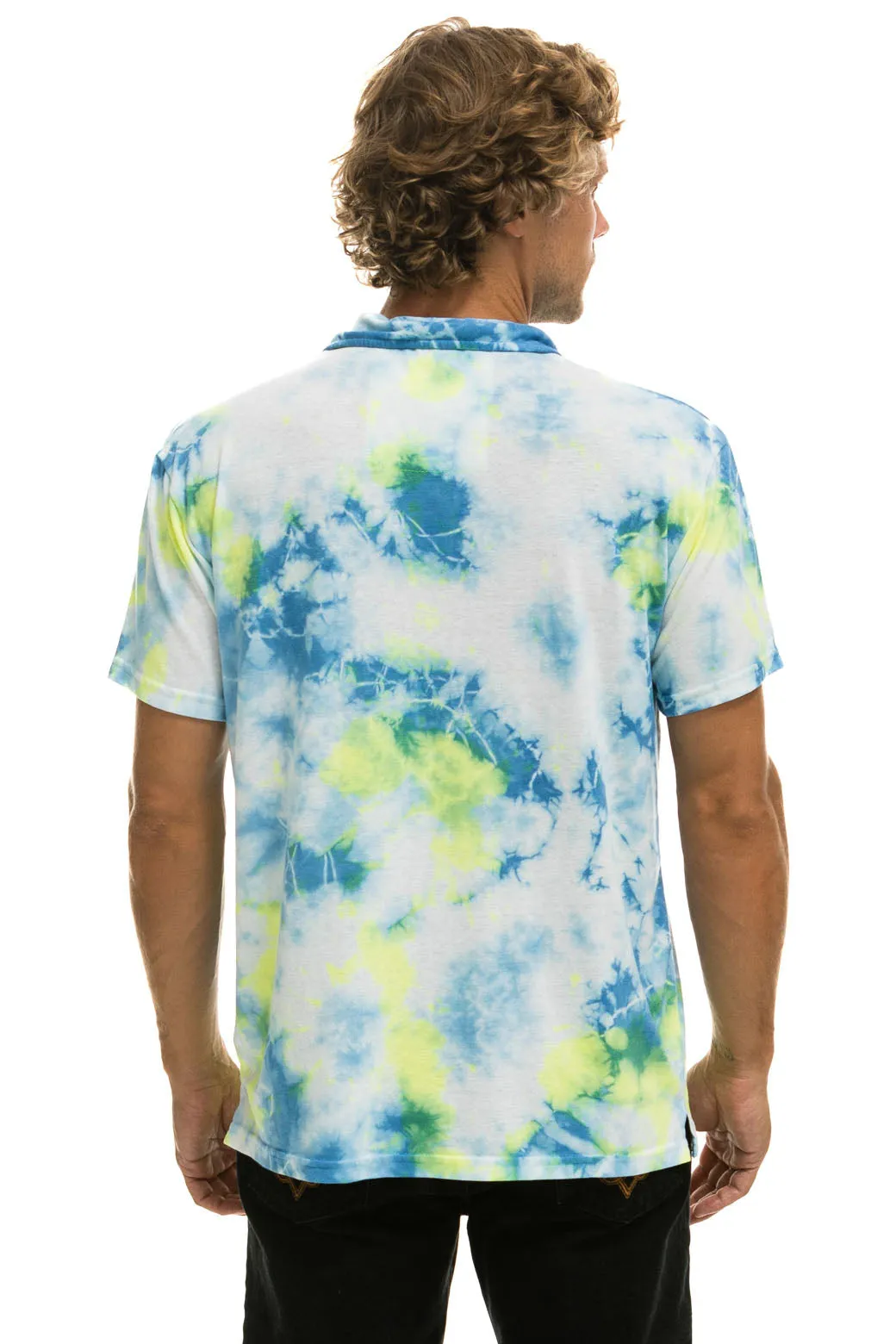 AVIATOR NATION POLO - TIE DYE YELLOW