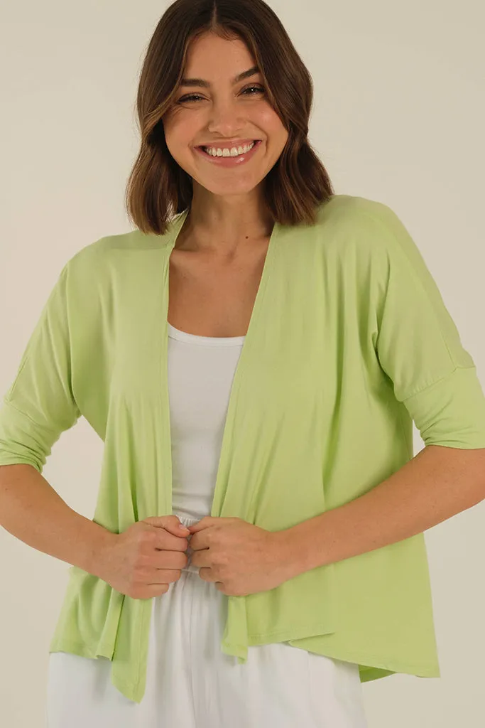 Bamboo Drape Cardi - Lettuce