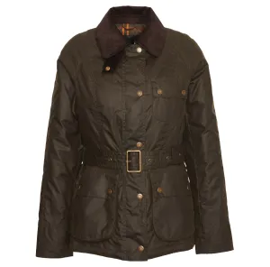 Barbour Womens Wax Jacket Solway Zipper Olive/Classic