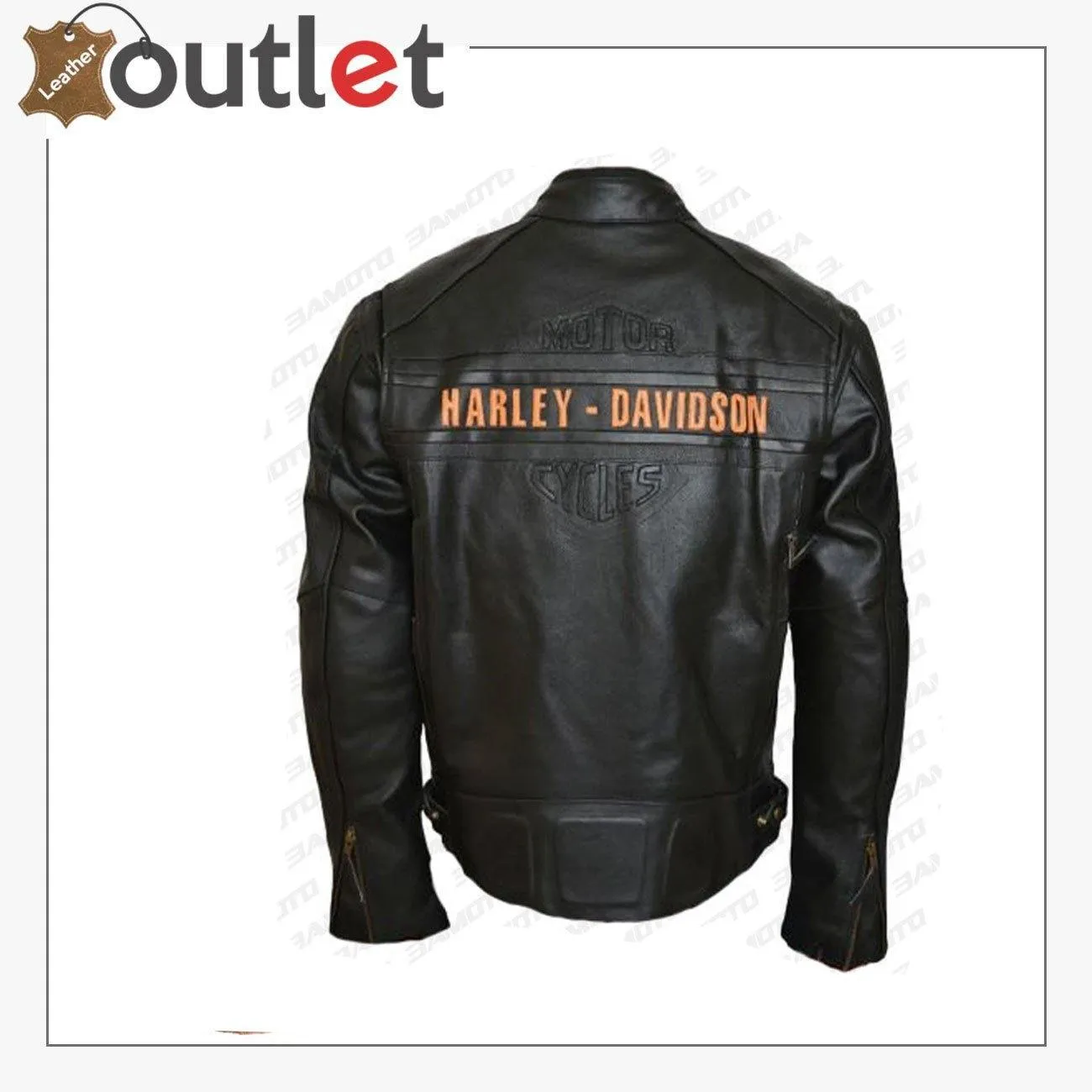 Bill Goldberg Black Harley Davidson Motorcycle Leather Jacket