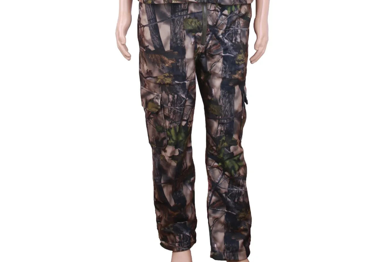 Both Sides Wood Land Camo Hunting Vest Pants L