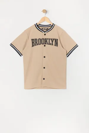 Boys Brooklyn Graphic Mesh Baseball Jersey