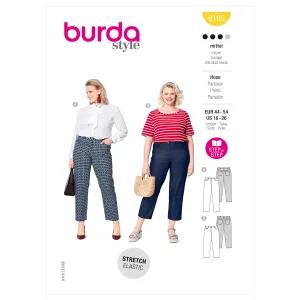 Burda Pattern 6103 Women's Trousers and Pants