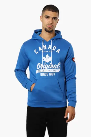 Canada Weather Gear Coast To Coast Print Hoodie - Blue