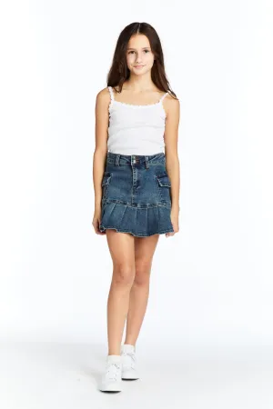 Cargo Skirt With Pleated Hem