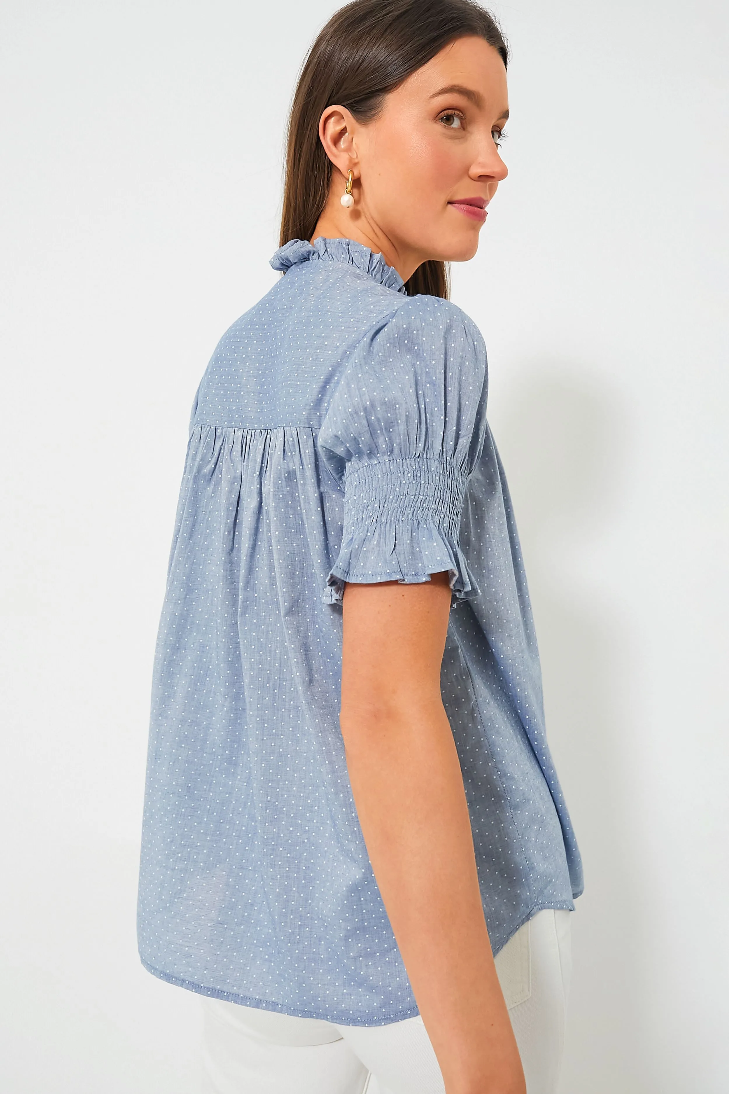 Chambray Polka Dot Marnie Top