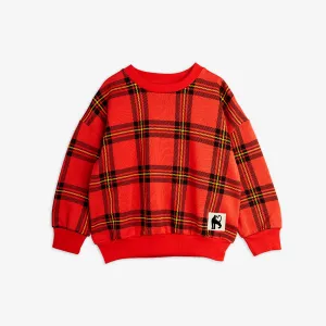 CHECK AOP SWEATSHIRT-Red