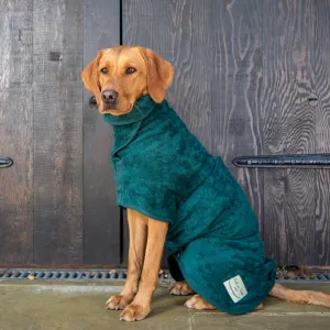 Classic Dog Drying Coat - Bottle Green