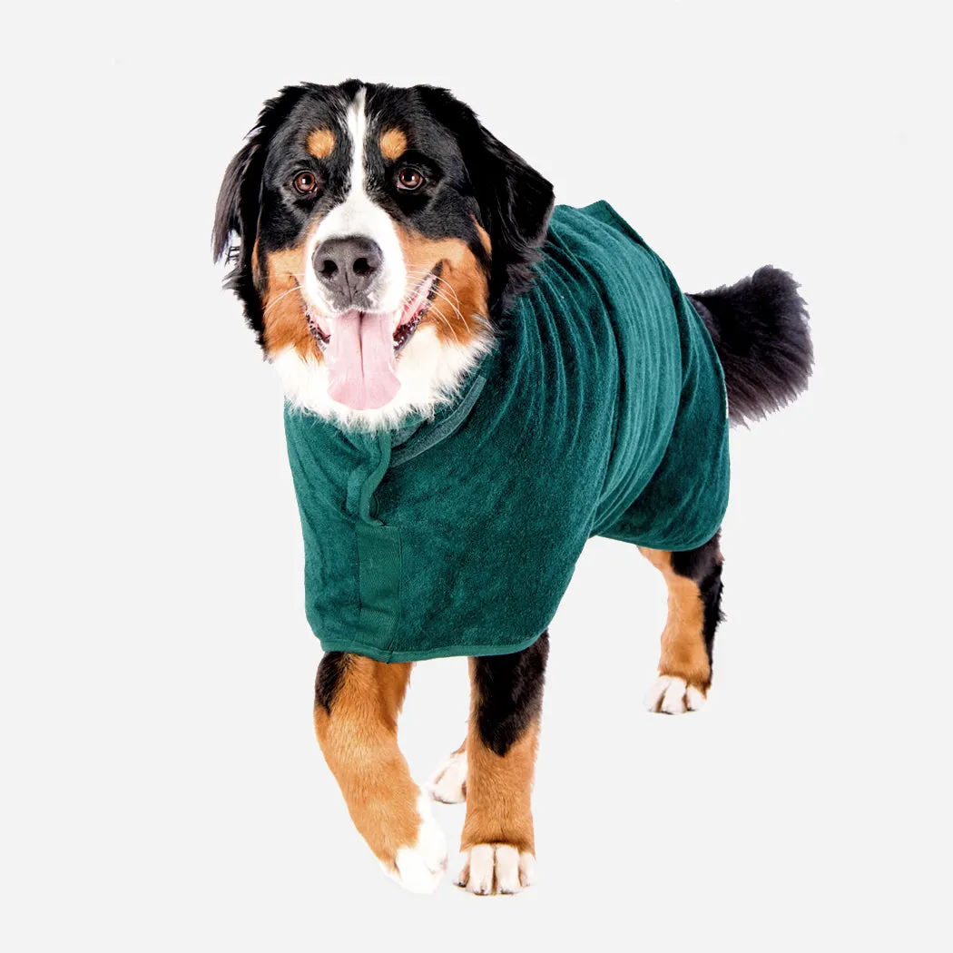 Classic Dog Drying Coat - Bottle Green