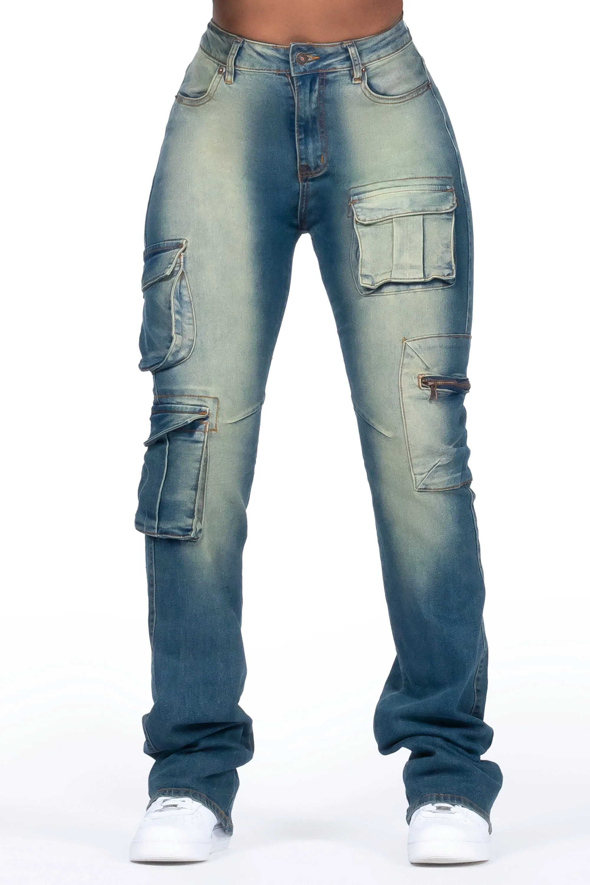 Corrine Tinted Dark Wash Super Stacked Jean