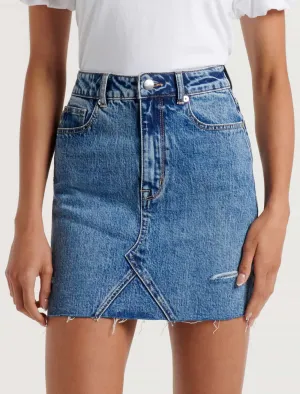 Courtney Vintage Denim Mini Skirt