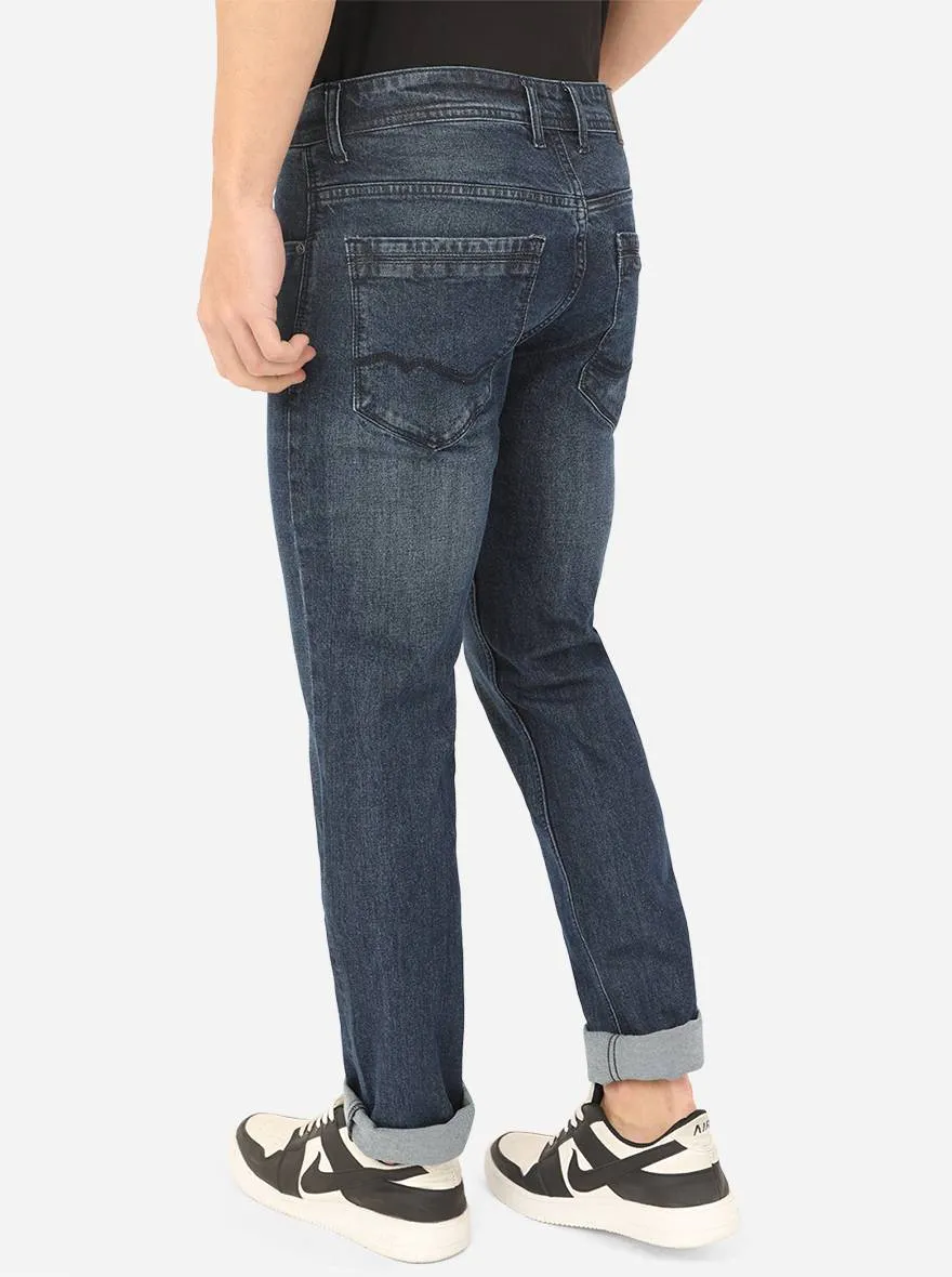 Denim Blue Washed Narrow Fit Jeans | Greenfibre