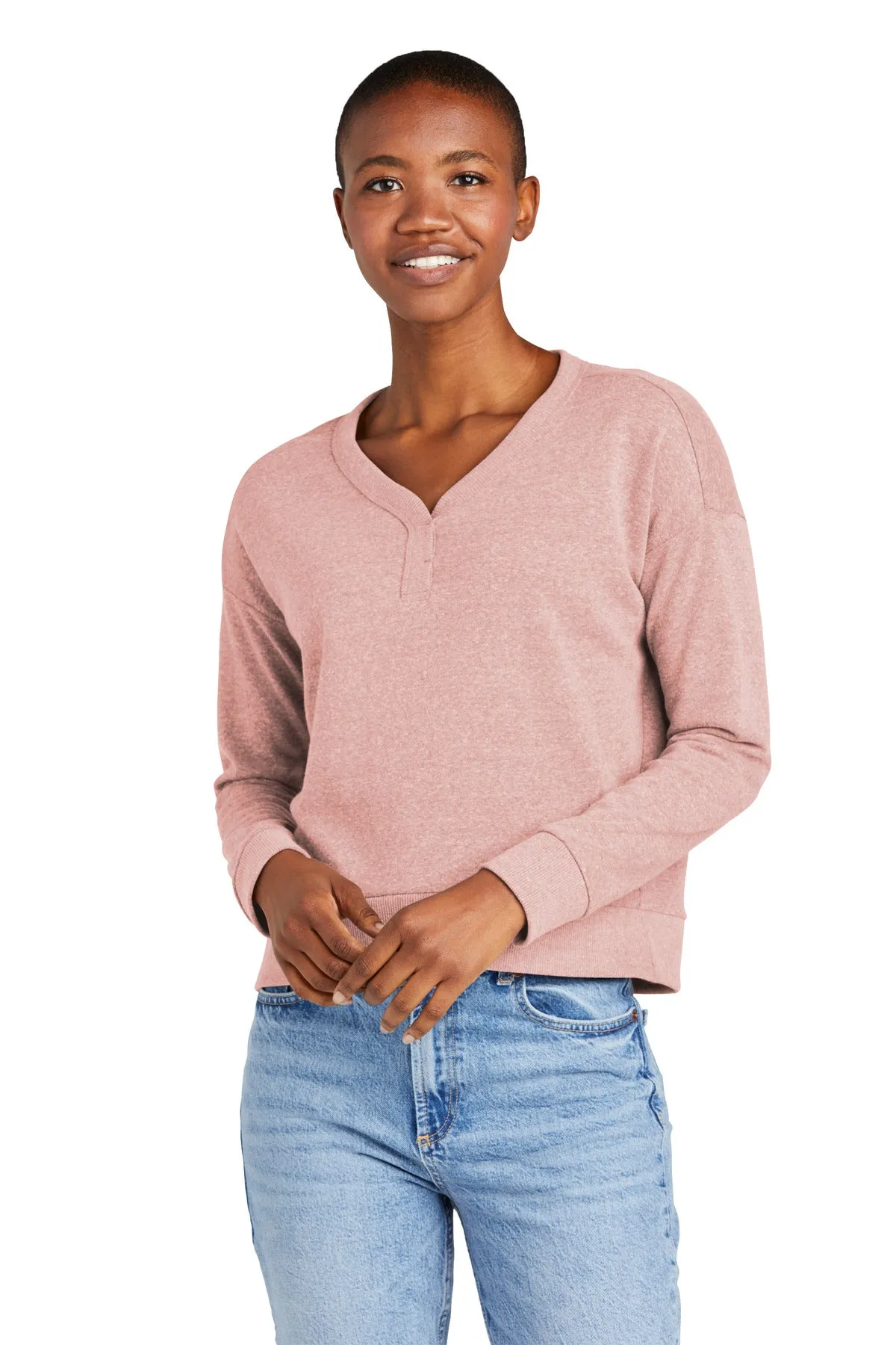 District Women's Perfect Tri Fleece V-Neck Sweatshirt DT1312