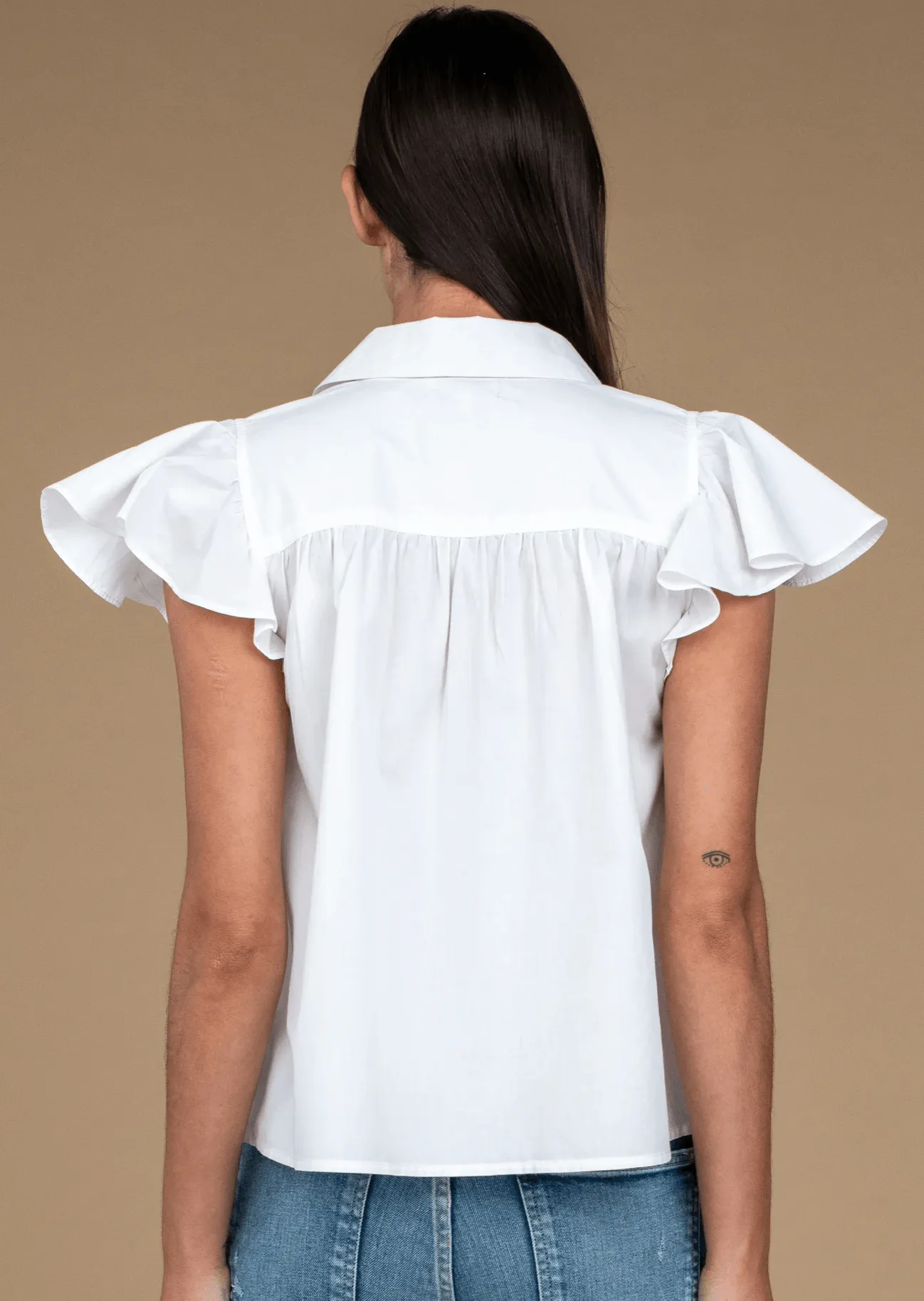 Elizabeth James Val Top White