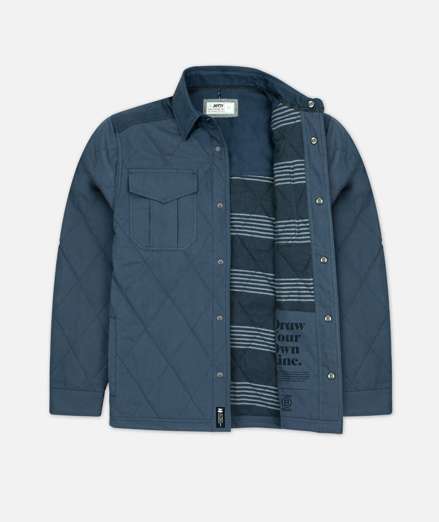 F21 The Dogwood Quilted Jacket - Indigo