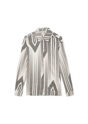 Graphic viscose blouse