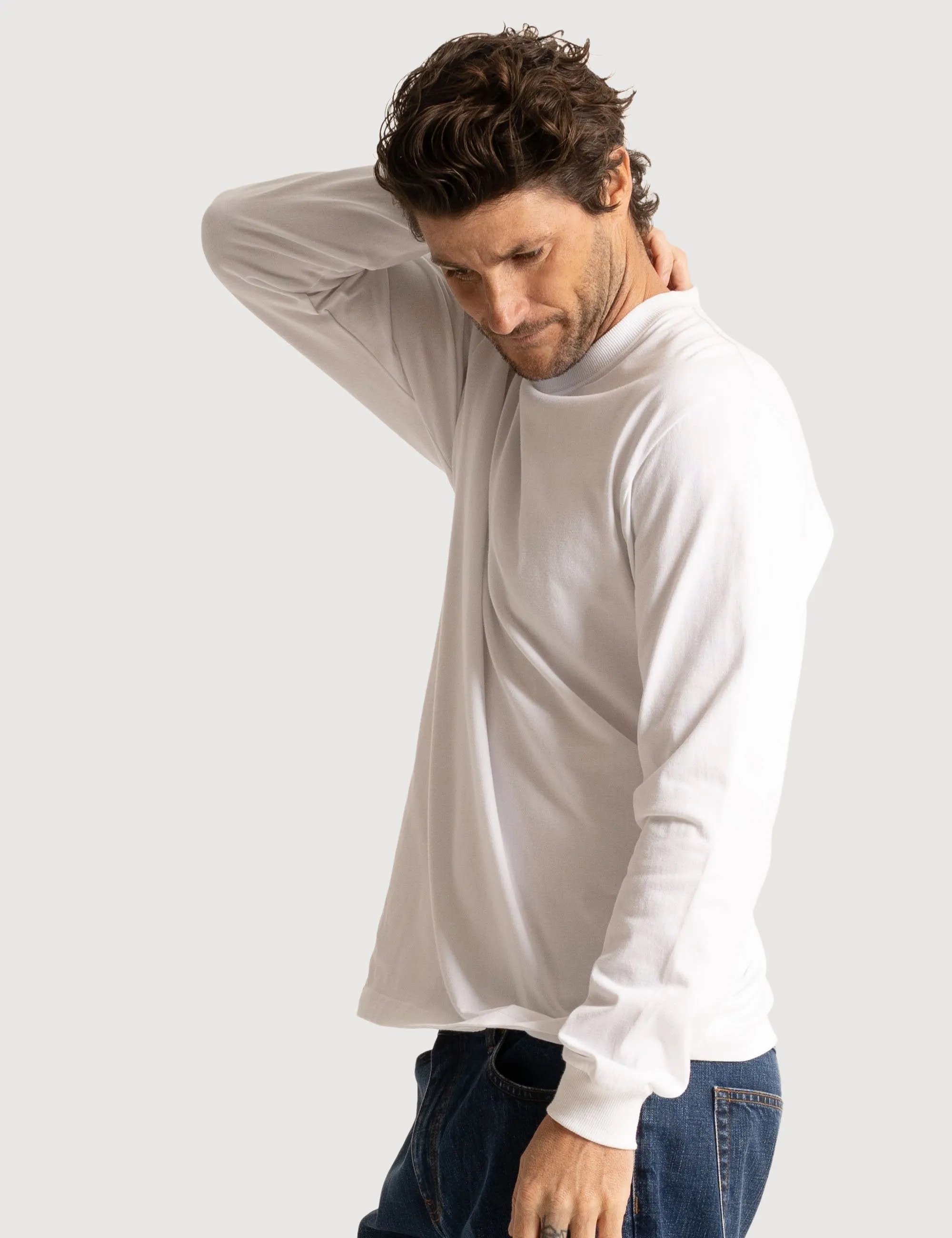 Heavy Weight Longsleeve Tee - White