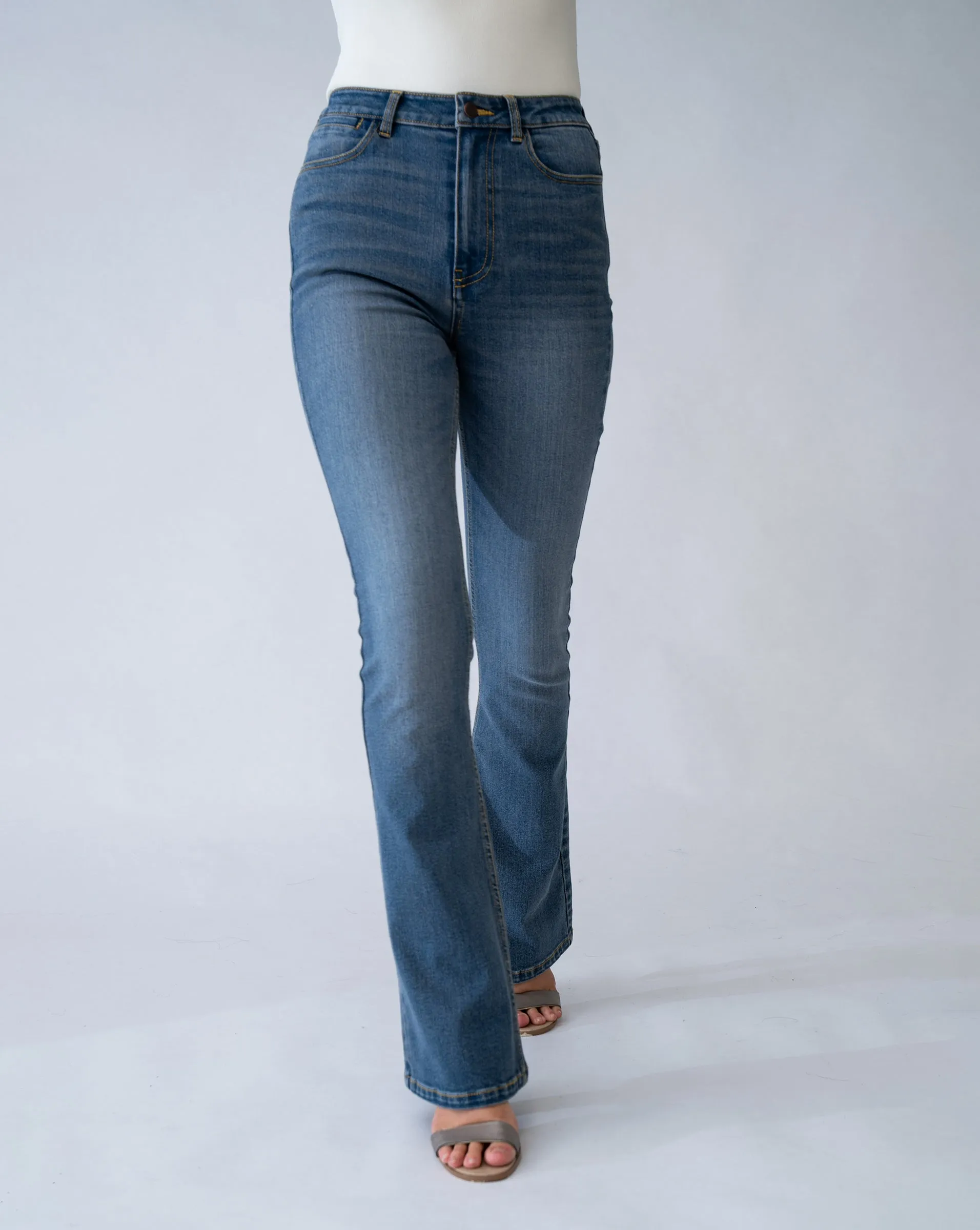 High Waist Bootcut Denim Jean