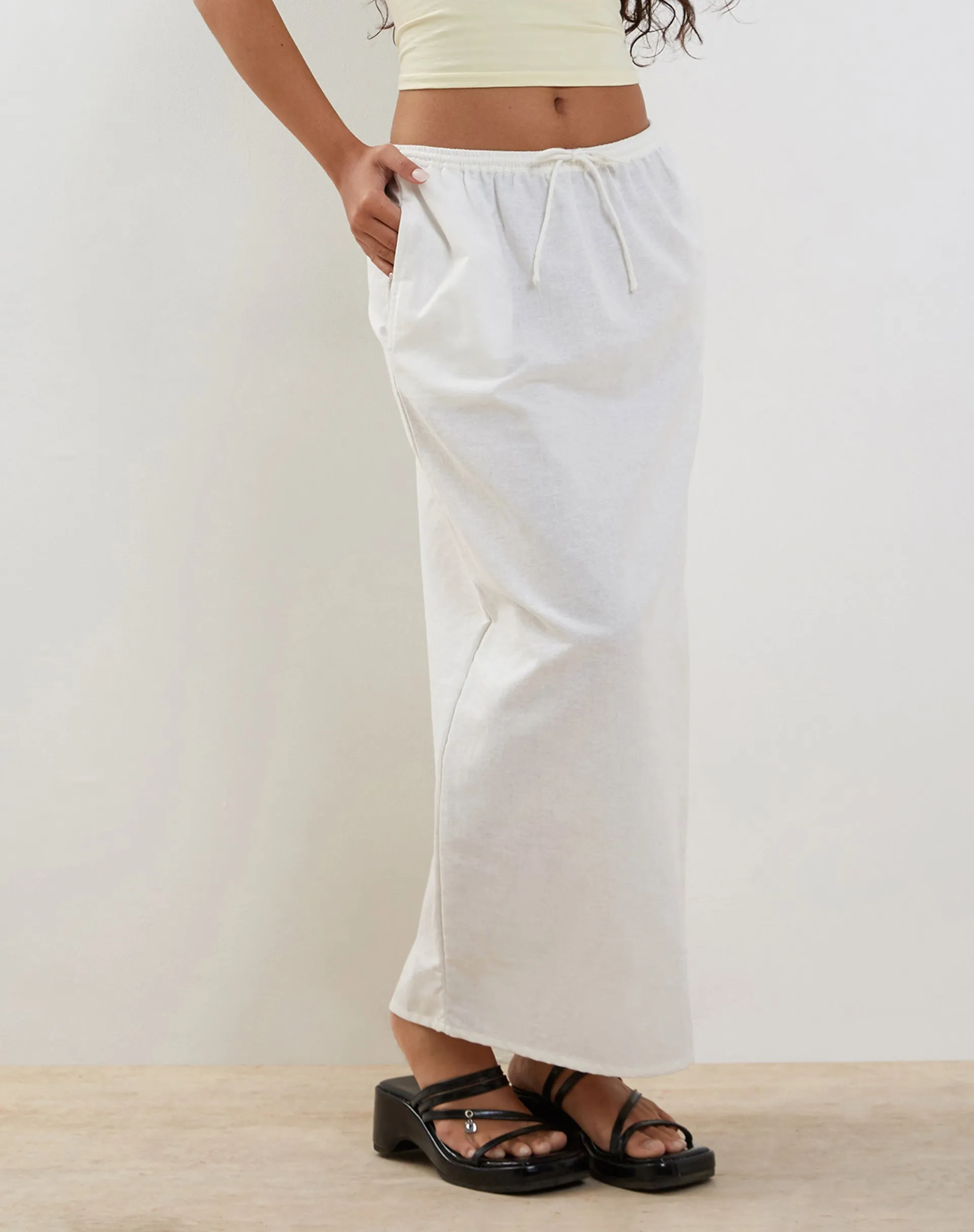 Joelene Maxi Skirt in White