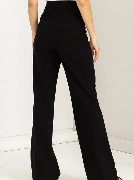 Keep the Dream Alive High Waisted Tie Front Flared Pants