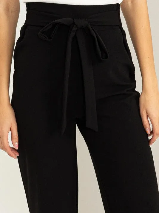 Keep the Dream Alive High Waisted Tie Front Flared Pants