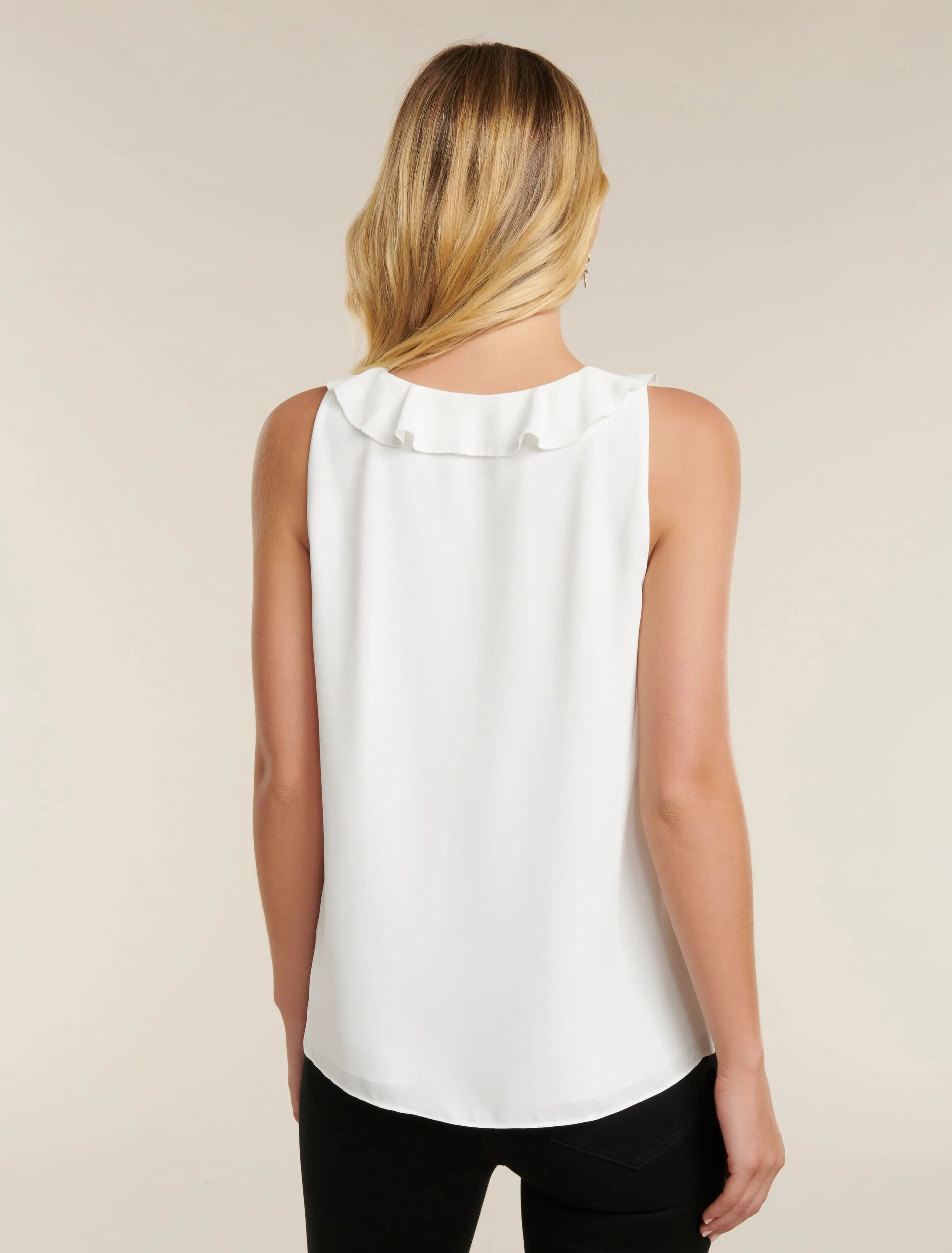 Kiara Ruffle V Neck Tank