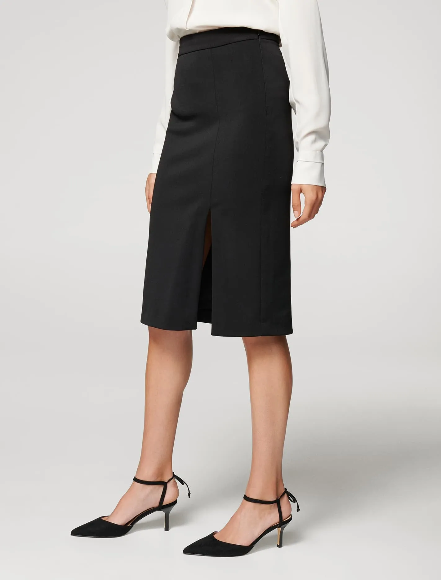 Lexi Crepe Split Midi Skirt