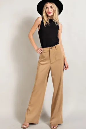 Light Brown Straight Leg Pants