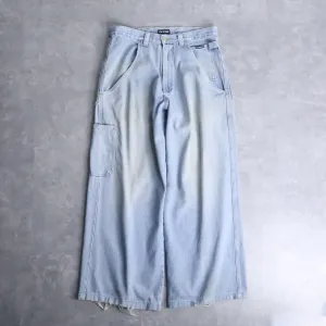 light indigo super buggy denim pants