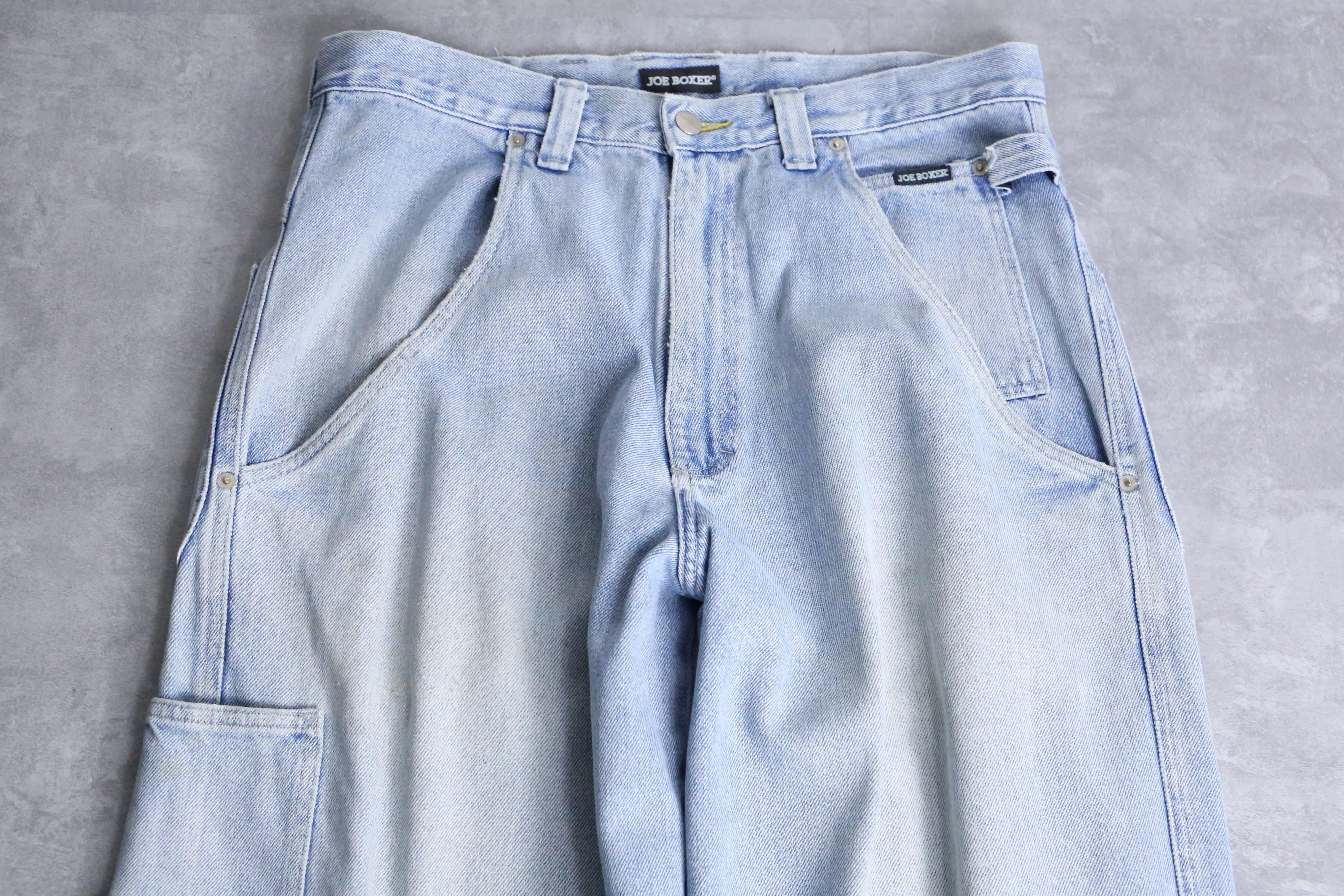 light indigo super buggy denim pants