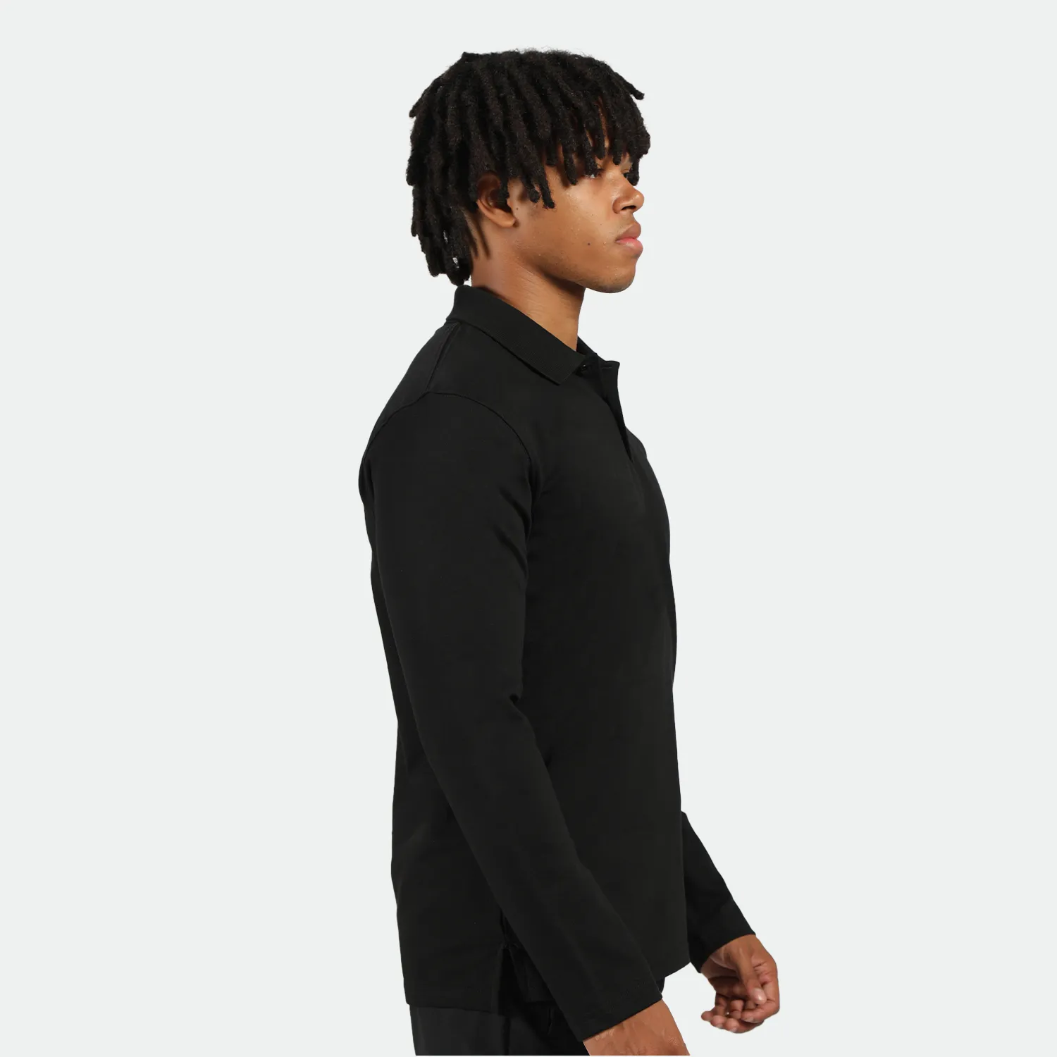 MEN-ADRIAN-POLO-LONG SLEEVE(BLACK)