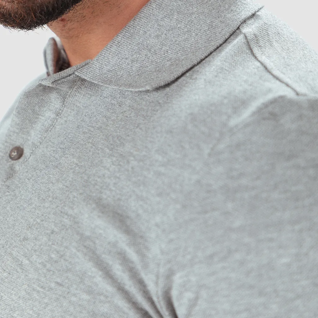 MEN ADRIAN POLO LONG SLEEVE(GREY)