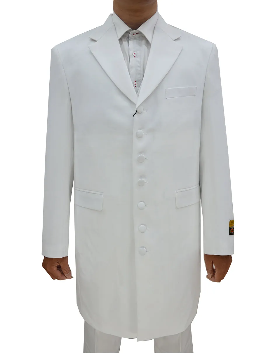 Mens Classic Vested White Suit