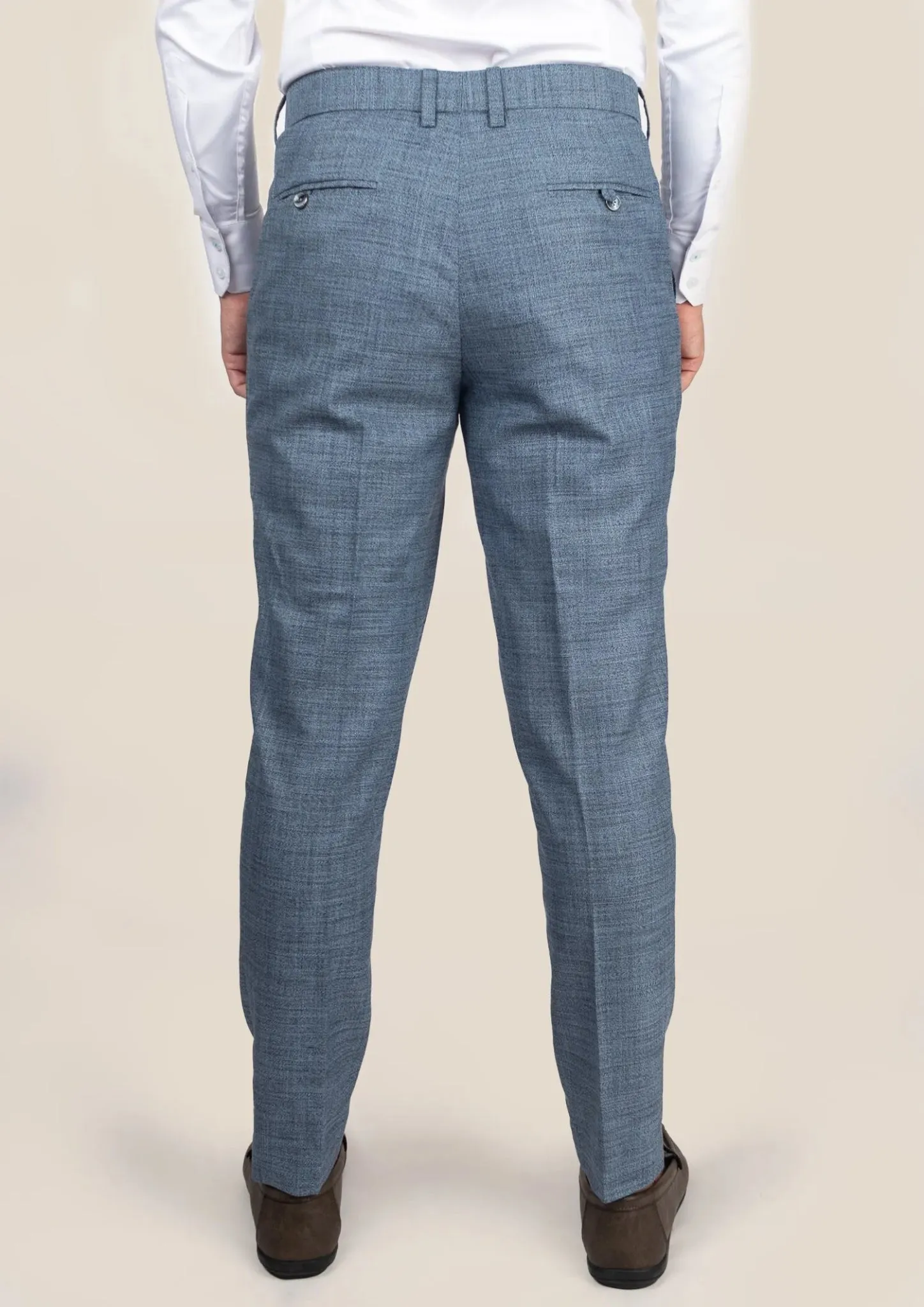 Mid Blue Hopsack Pants