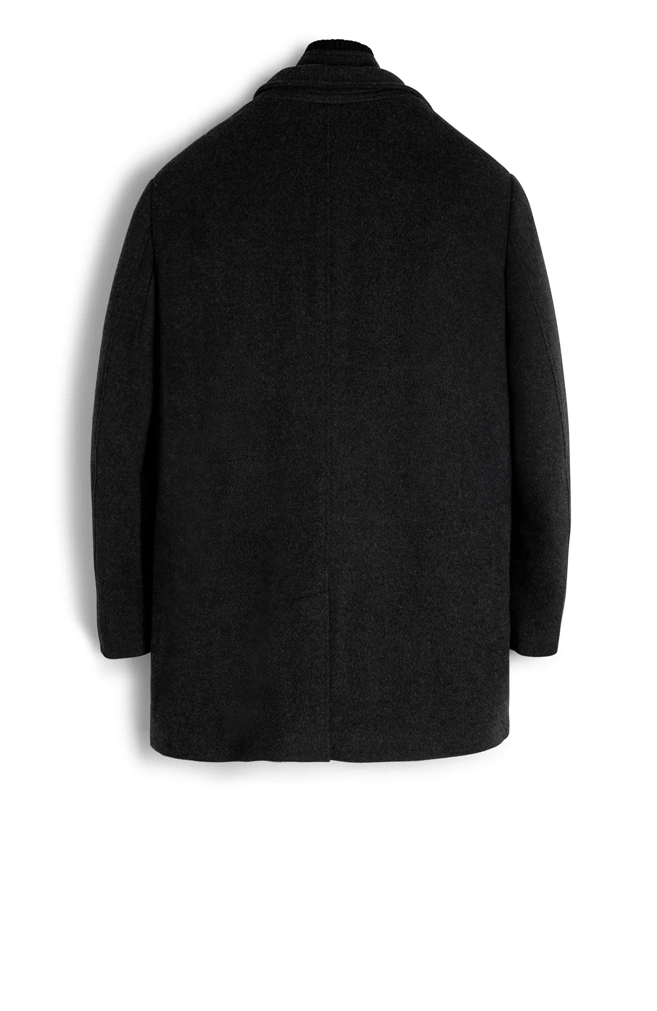 MONT-ROYAL BLACK WOOL & CASHMERE CAR COAT