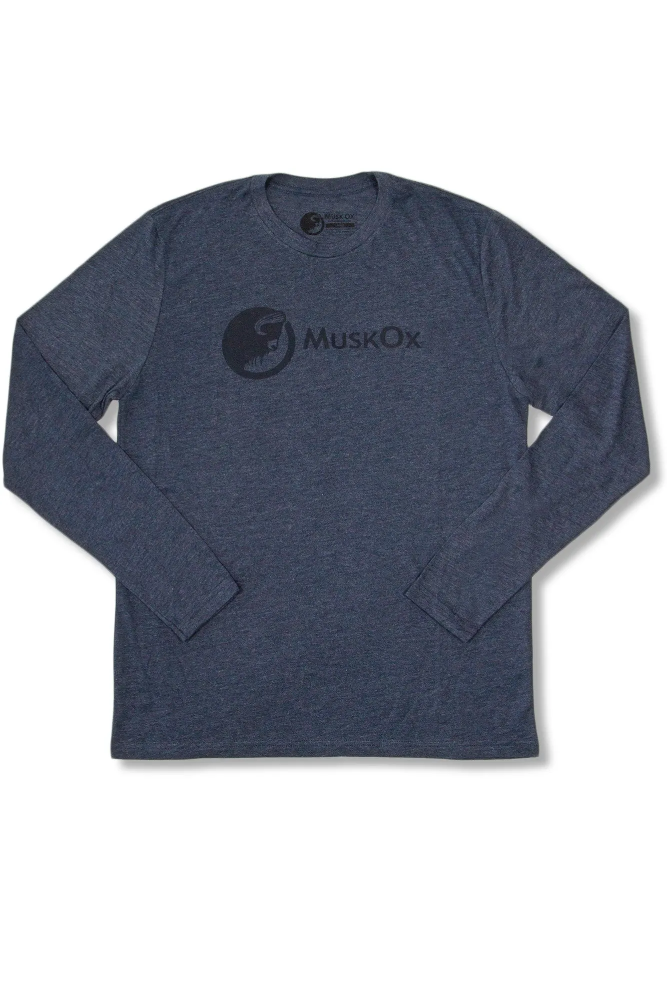 Navy Heather MuskOx Logo Long Sleeve Tee