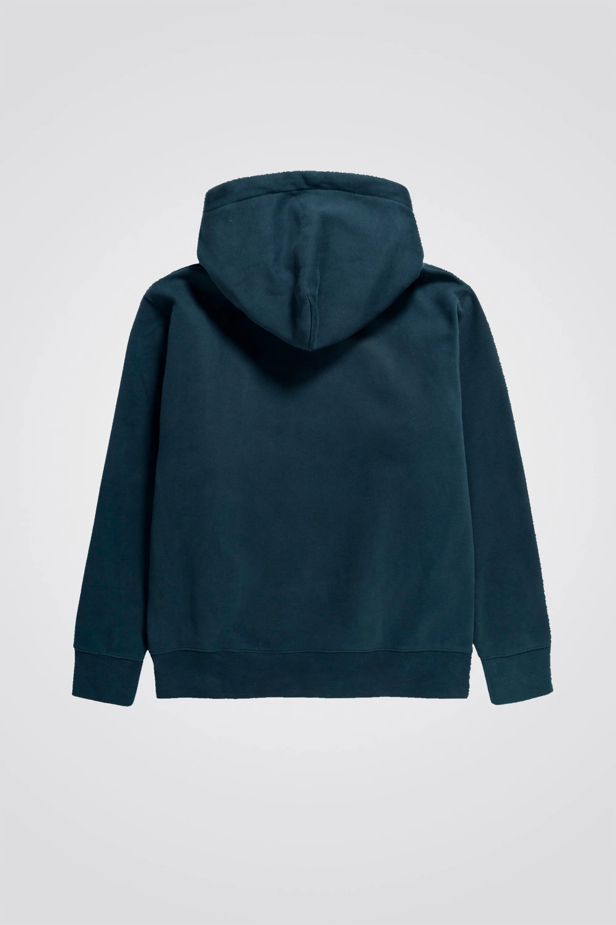 Norse Projects Arne Relaxed Organic Brushed Fleece Large N Hoodie - Dark Navy