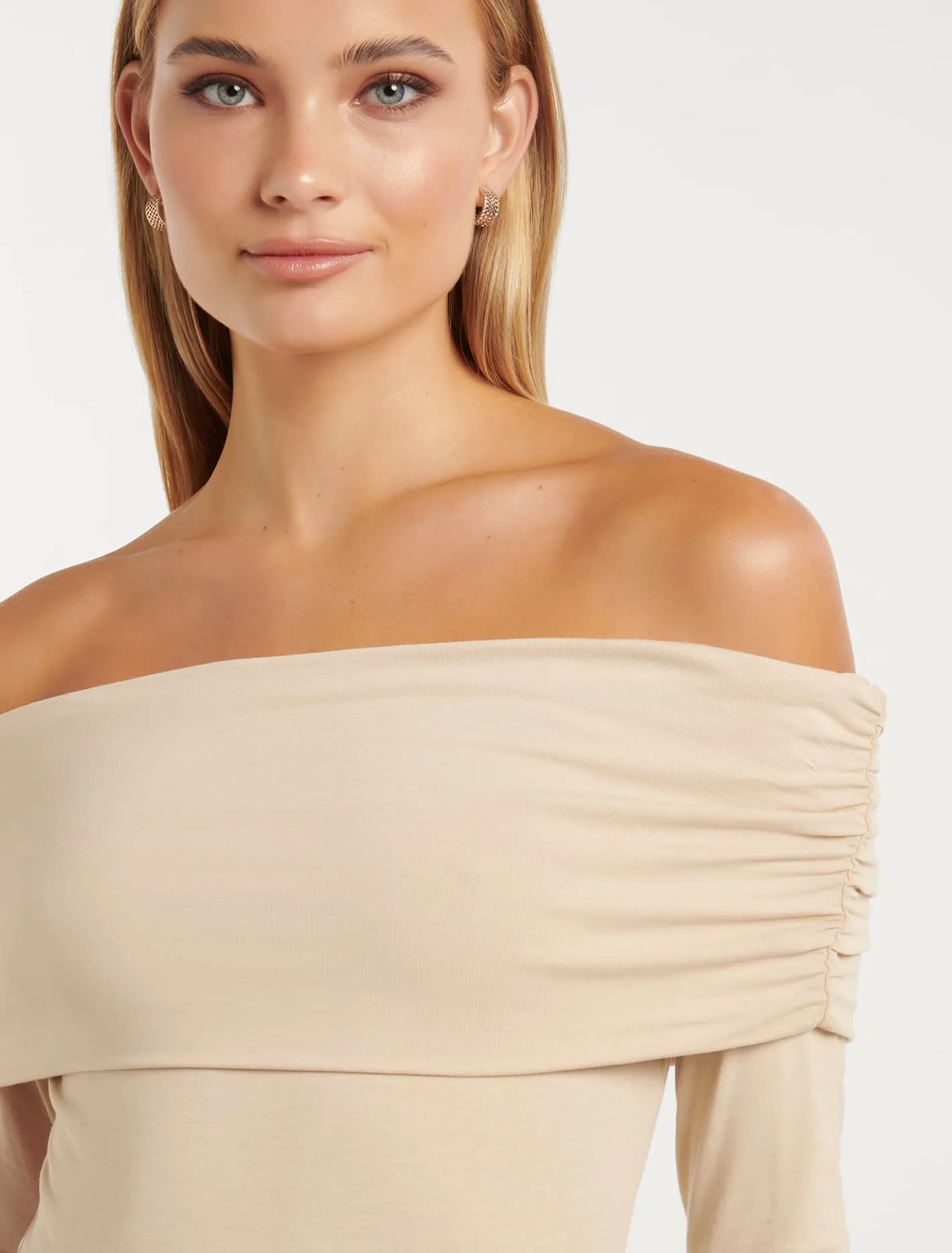 Paloma Ruched Band Bardot Top