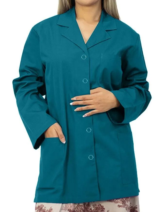 Panda Uniform Women's 32 Inch Snap Front Lab coat