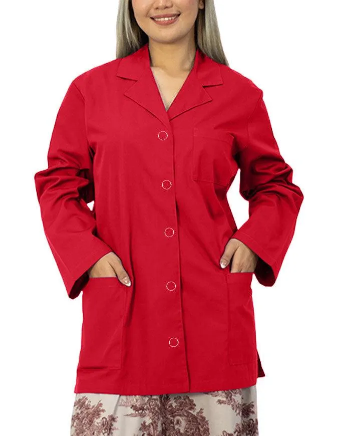 Panda Uniform Women's 32 Inch Snap Front Lab coat