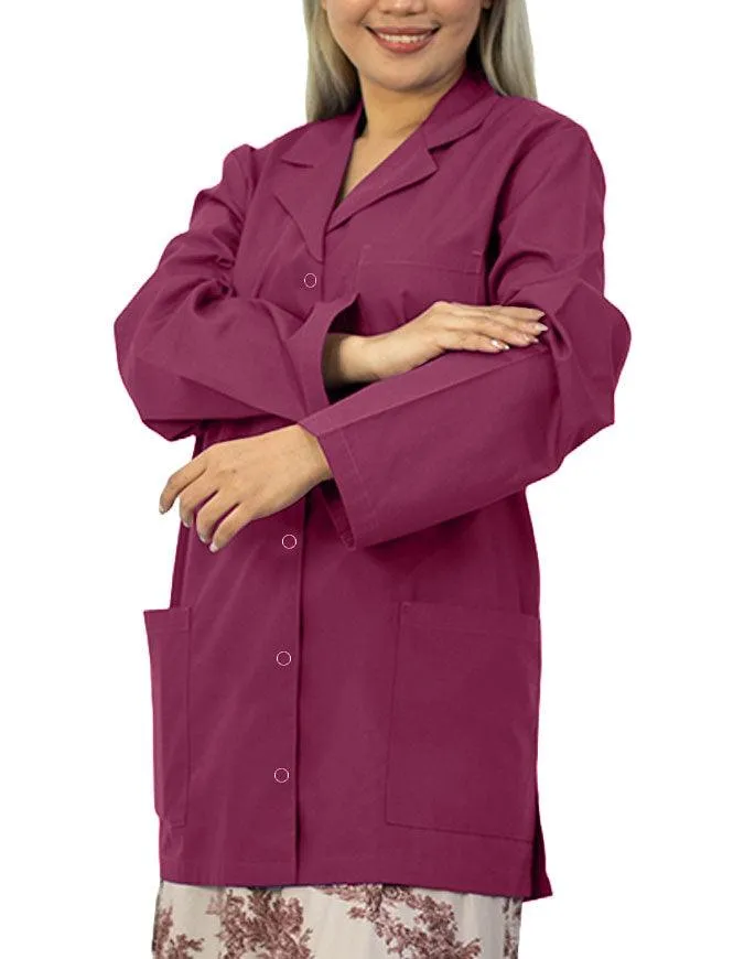 Panda Uniform Women's 32 Inch Snap Front Lab coat