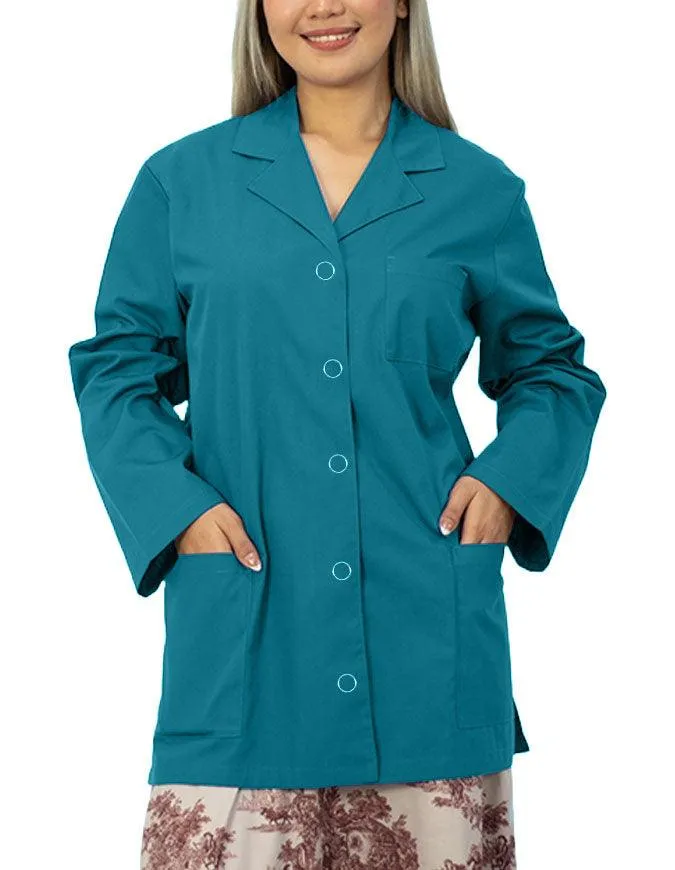 Panda Uniform Women's 32 Inch Snap Front Lab coat