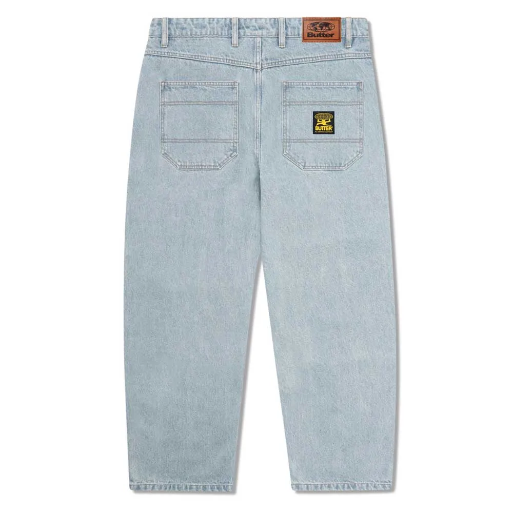 Patch Pocket Faded Light Blue Denim Jeans Butter Goods