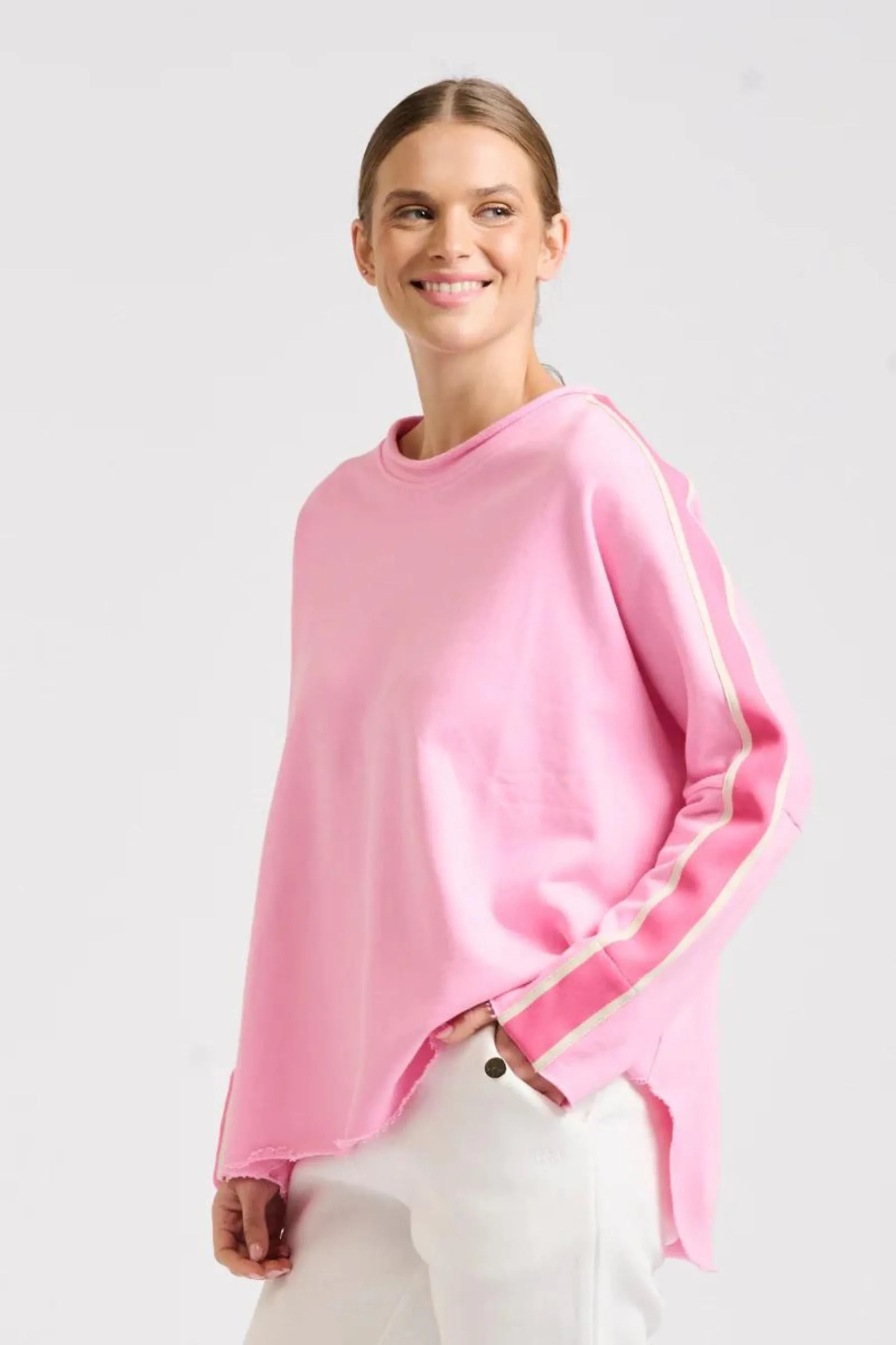 Raw Tape Long Sleeve Sweatshirt | Bubblegum